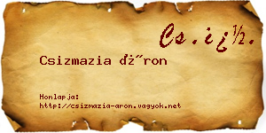 Csizmazia Áron névjegykártya
